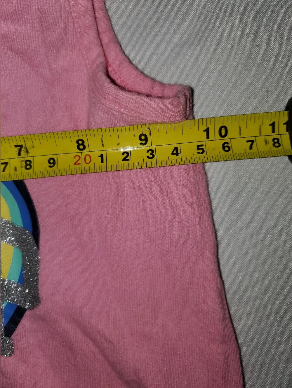 GAP Girls' Pink Glitter Heart Tank Top